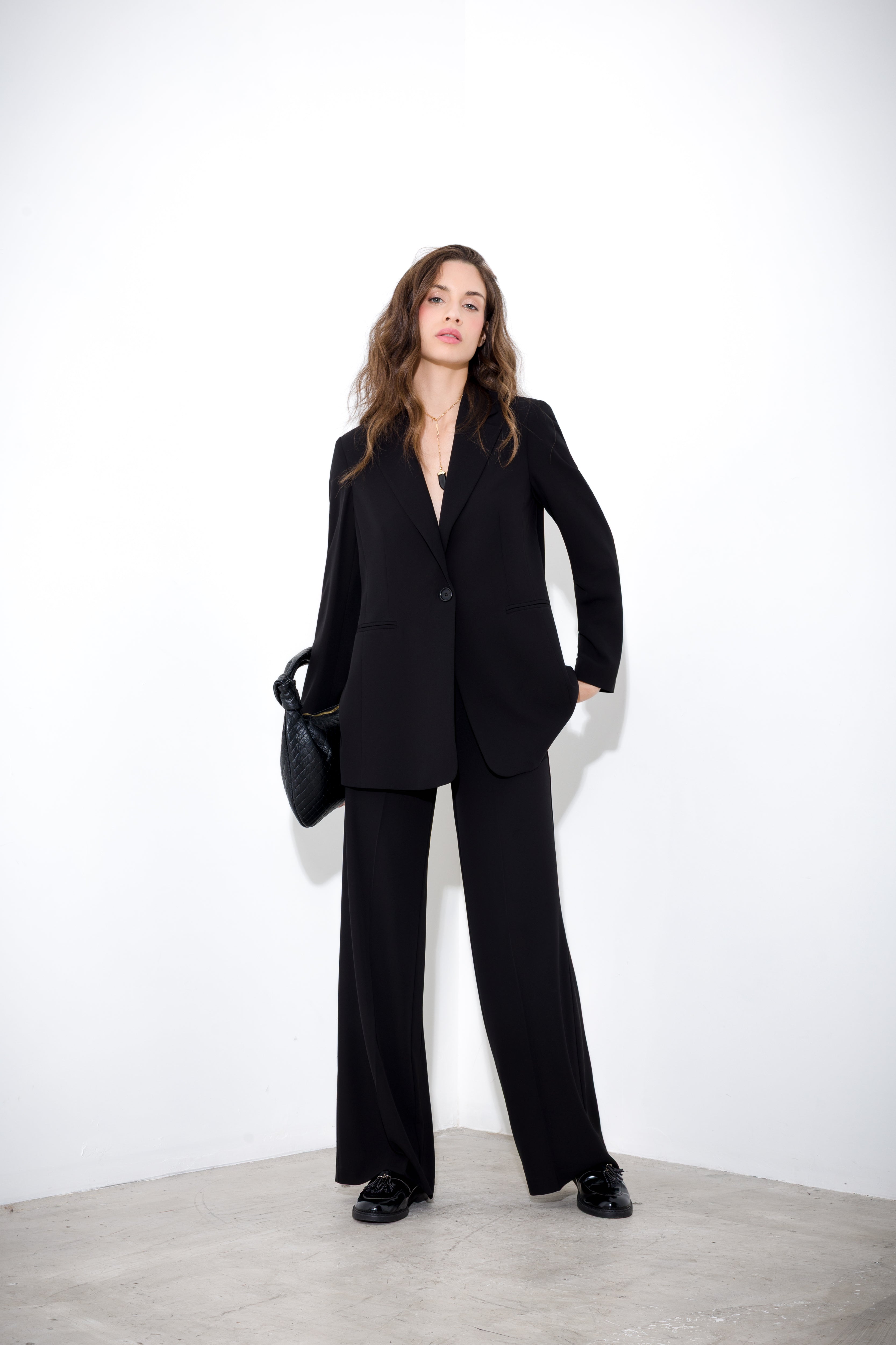 Blazer monopetto fluido