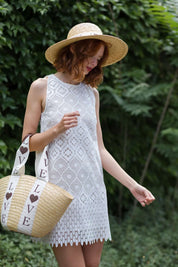 Cesta in paglia LOVE - Compagnia Italiana