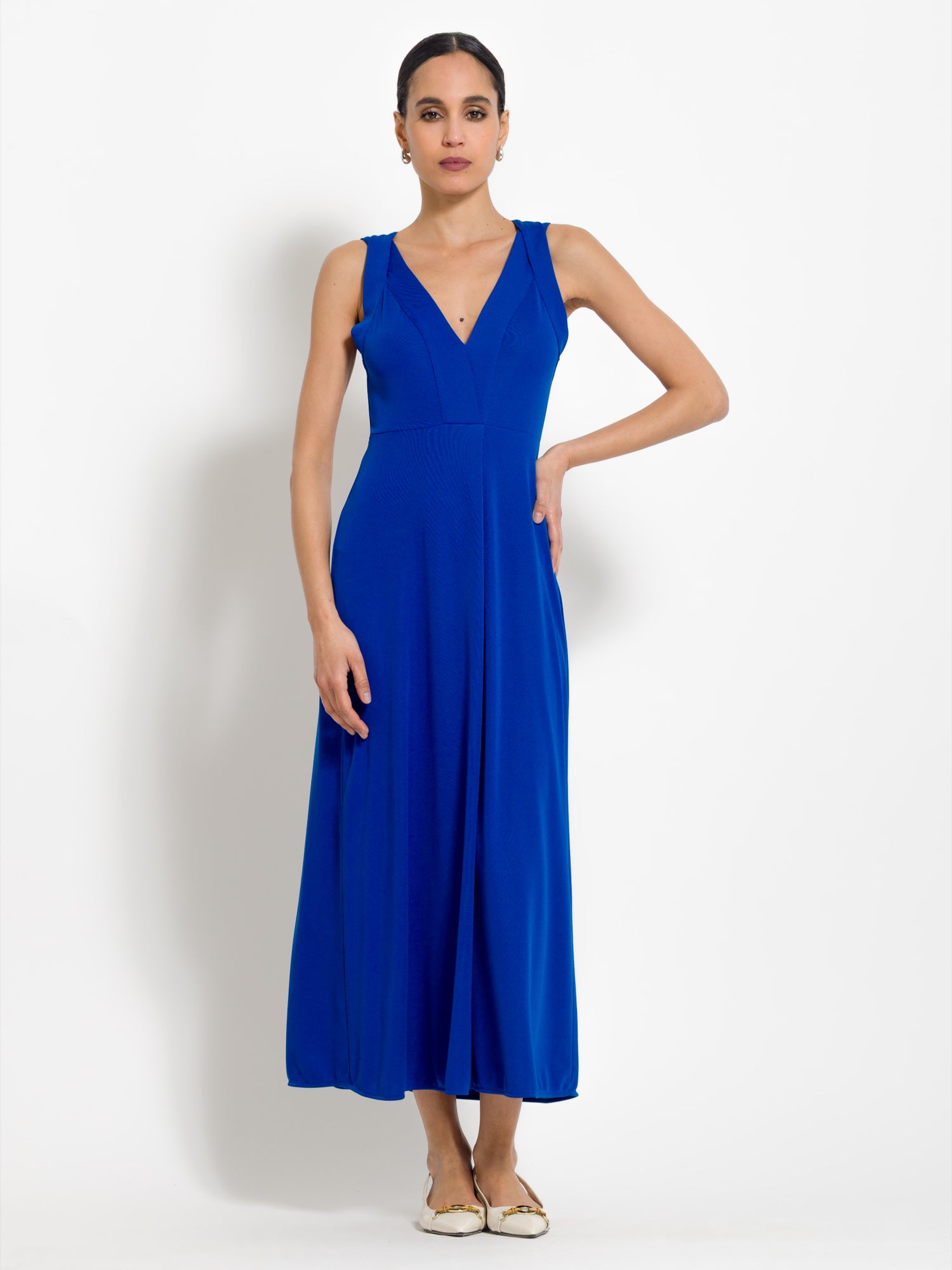 Abito lungo scollo v - Compagnia Italiana