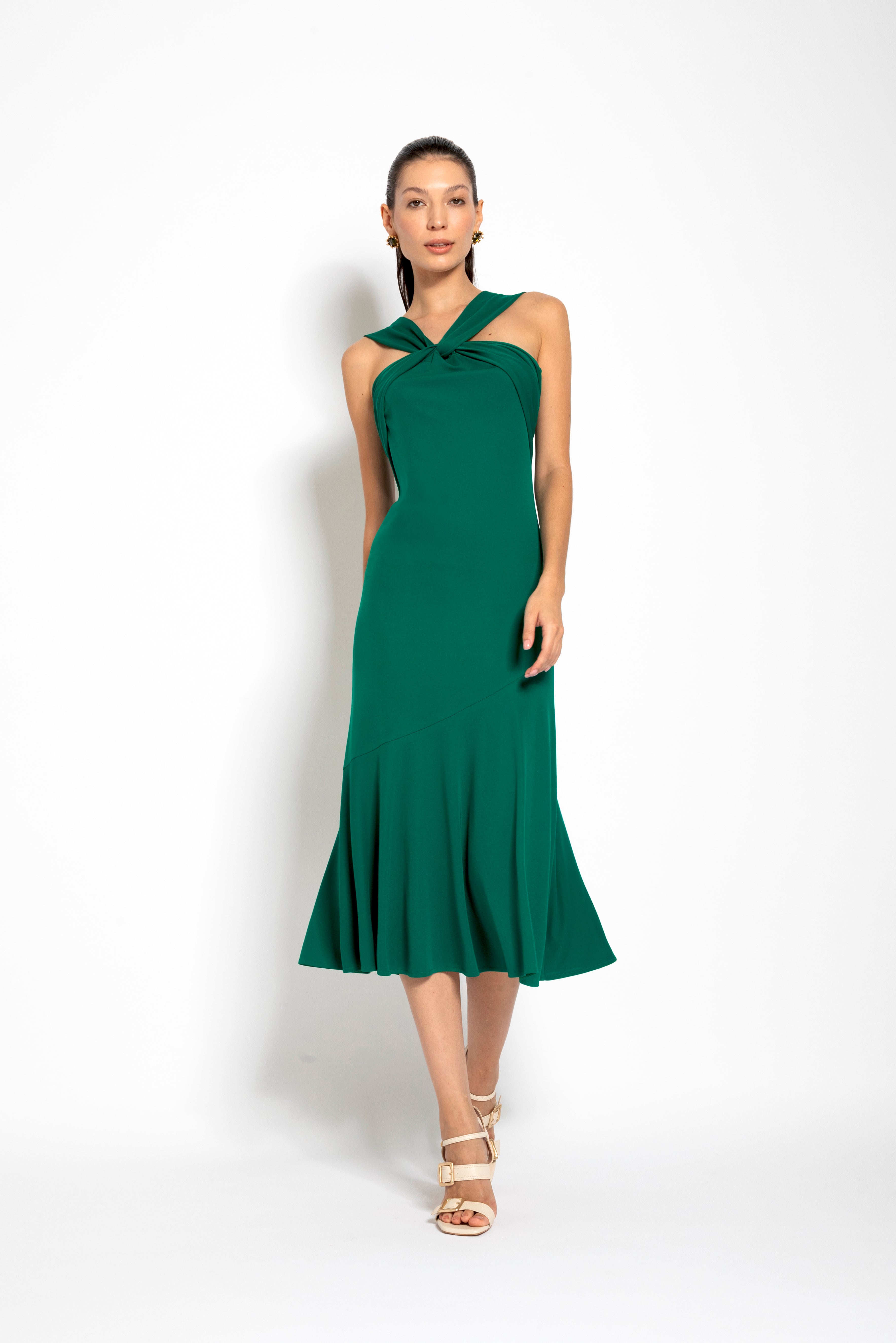 Abito midi scollo nodo - Compagnia Italiana