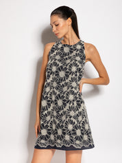 Abito corto in cotone ricamato - Compagnia Italiana