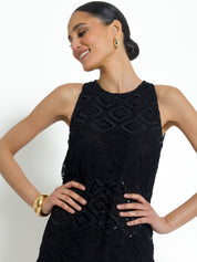 Abito macrame e paillettes - Compagnia Italiana