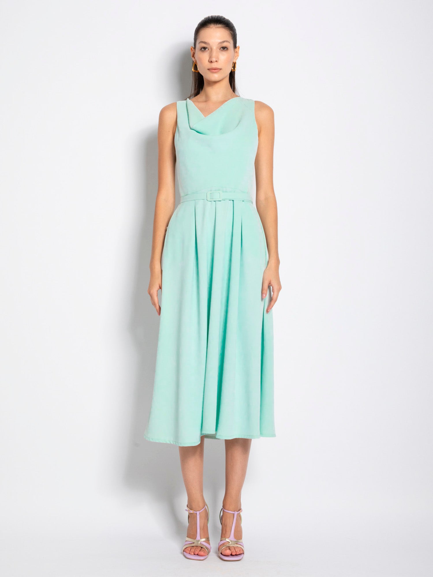 Abito midi con cintura - Compagnia Italiana