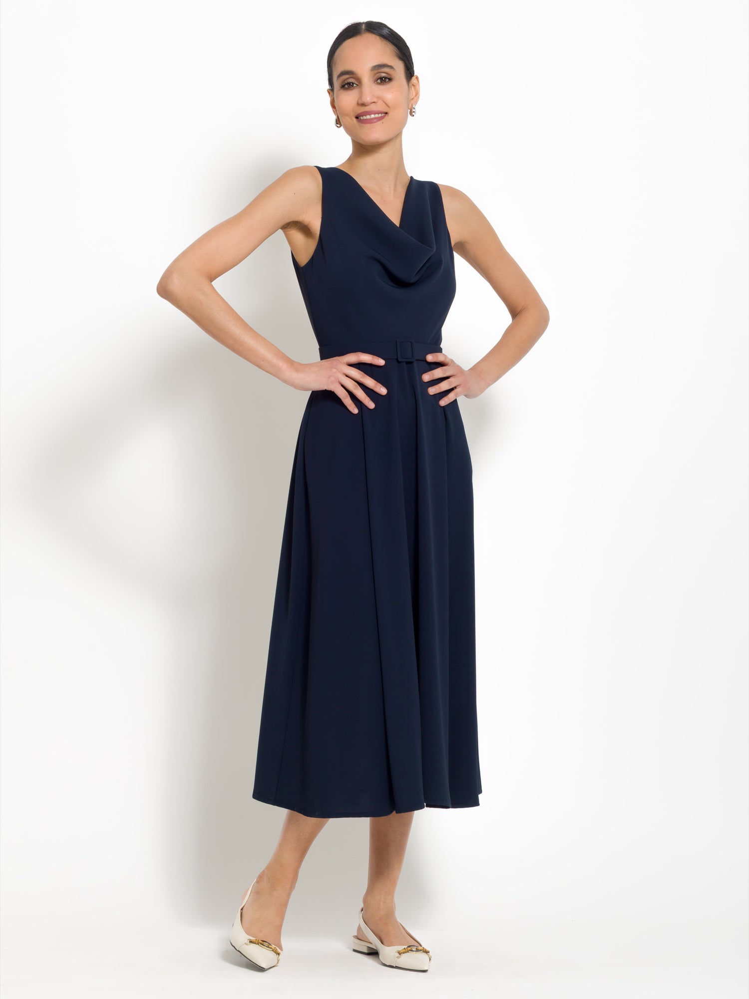 Abito midi con cintura - Compagnia Italiana