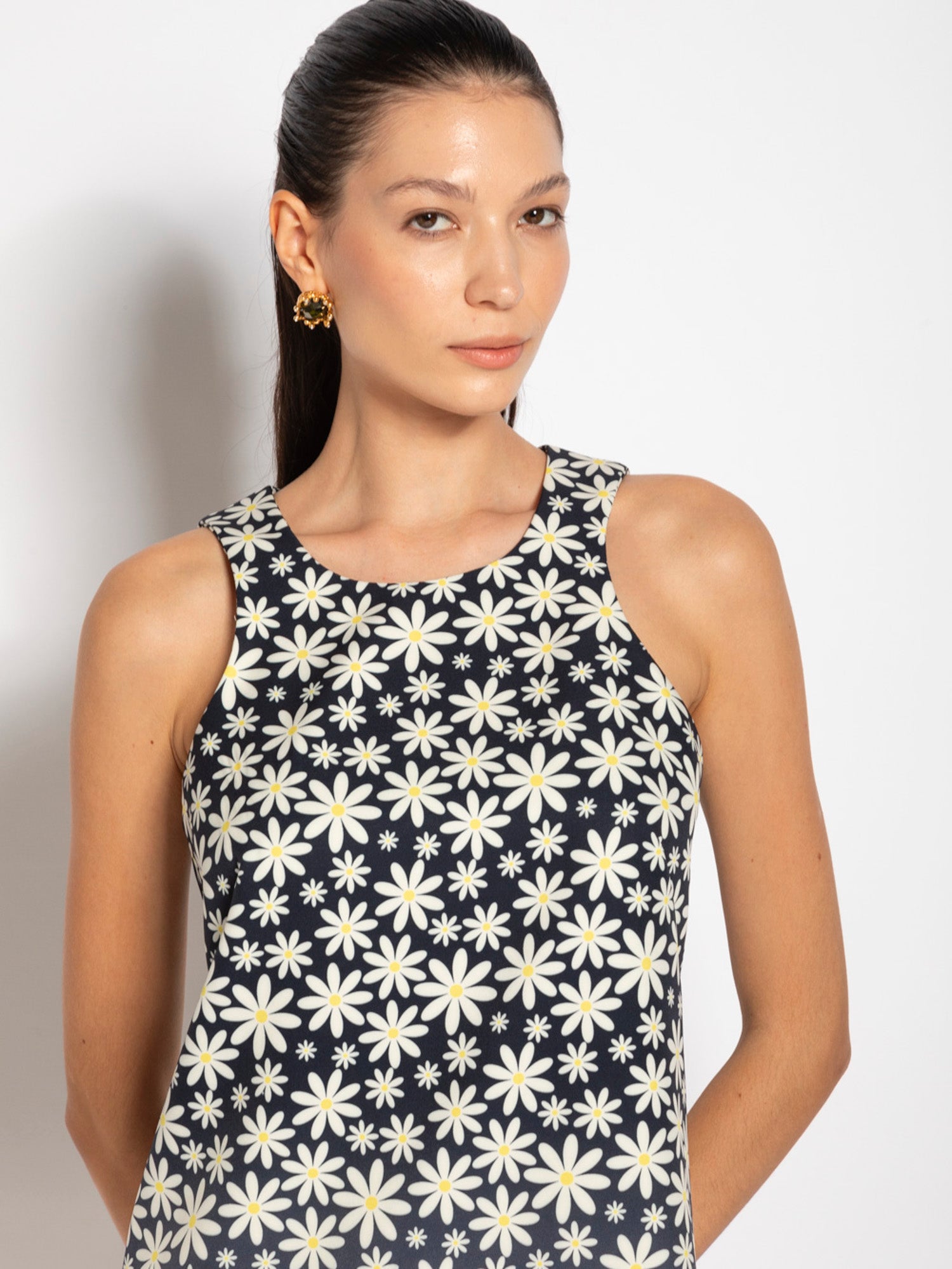 Abito corto stampa margherita - Compagnia Italiana