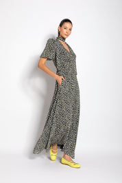 Abito lungo stampa micro margherita - Compagnia Italiana