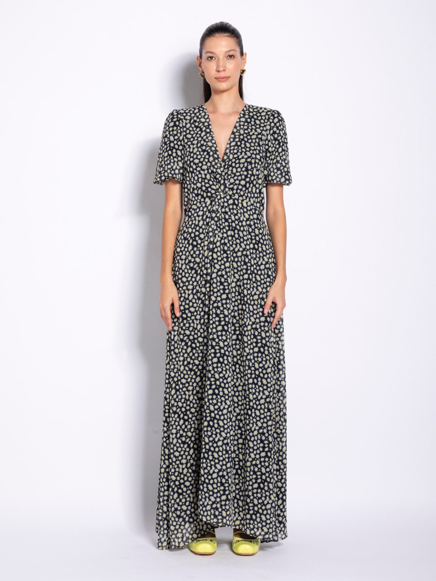 Abito lungo stampa micro margherita - Compagnia Italiana