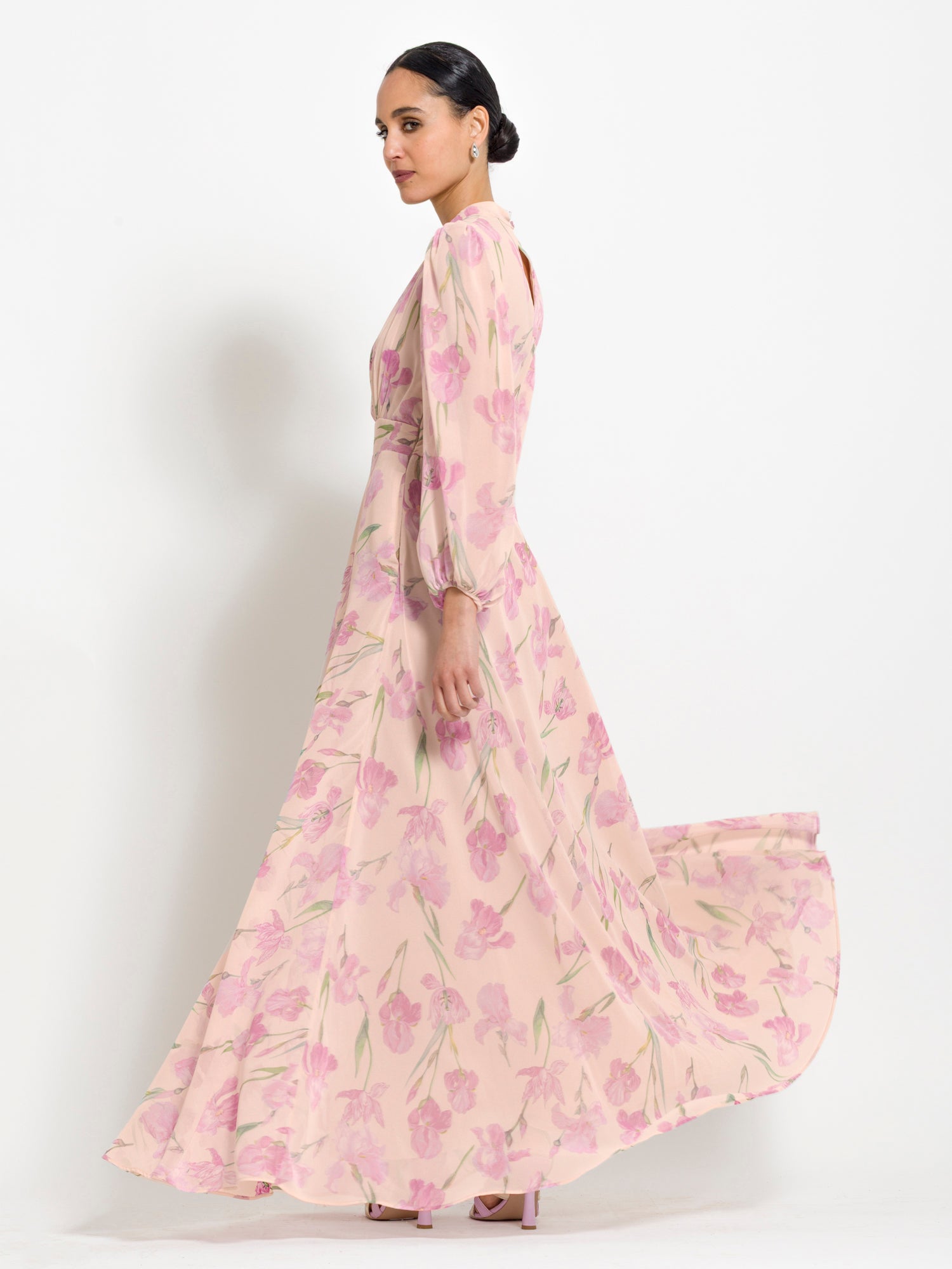 Abito lungo stampa orchidea - Compagnia Italiana