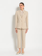 Pantalone in tessuto tecnico diagonale a trombetta - Compagnia Italiana