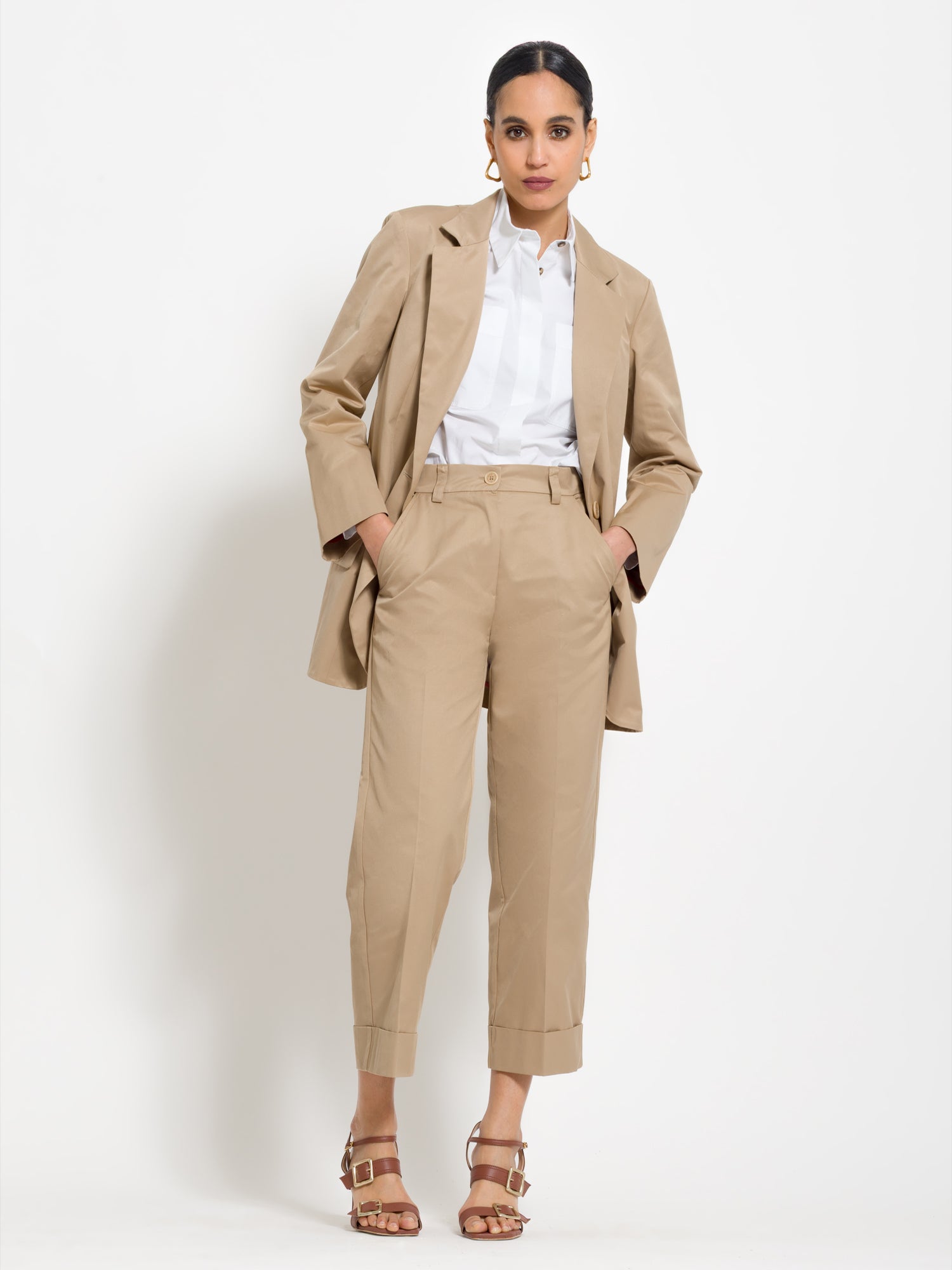 Blazer over in canvas di cotone - Compagnia Italiana