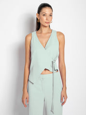 Gilet in cady con chiusura fiocco - Compagnia Italiana