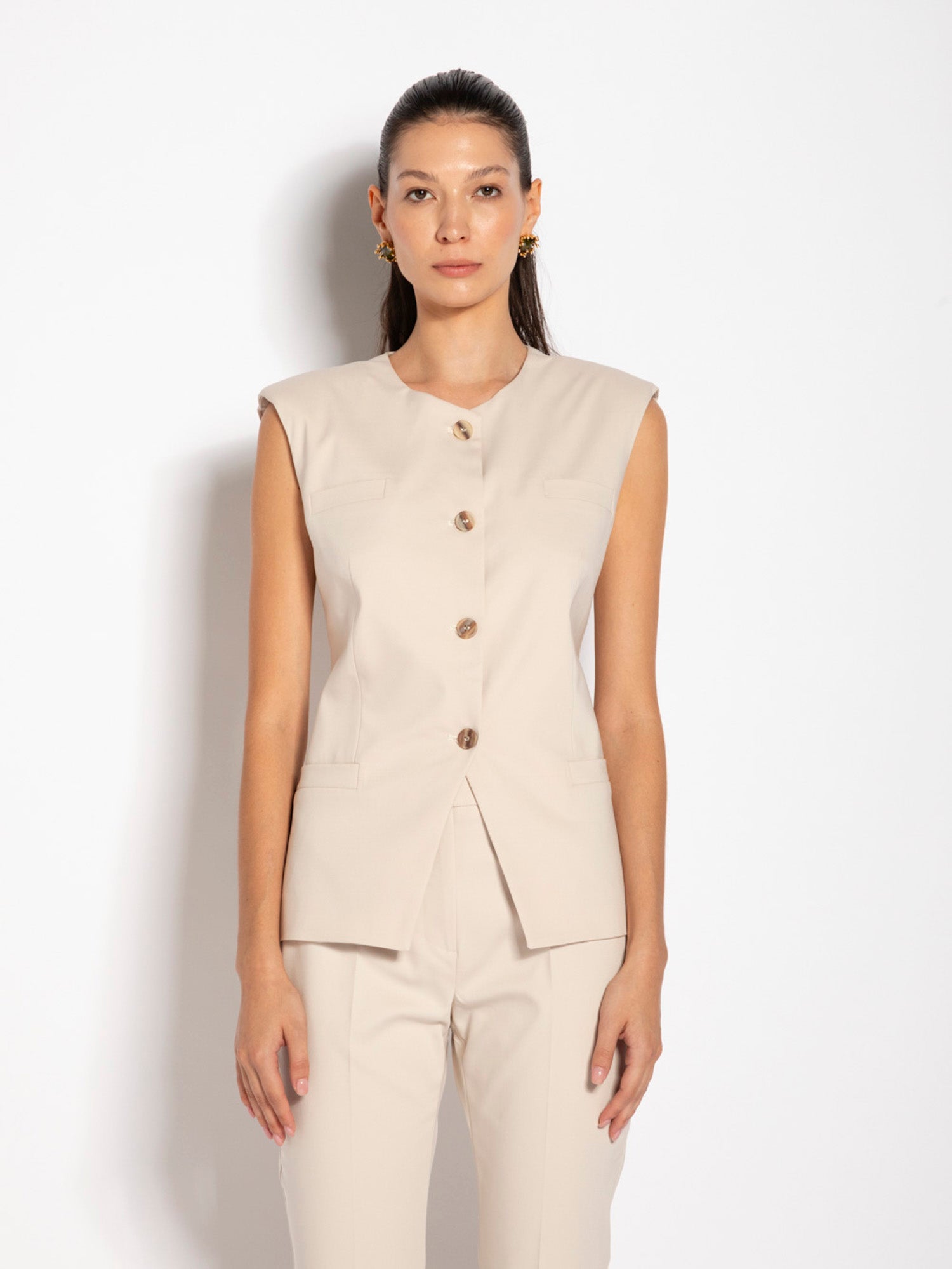 Blazer smanicato in cotone | Uncategorized da donna