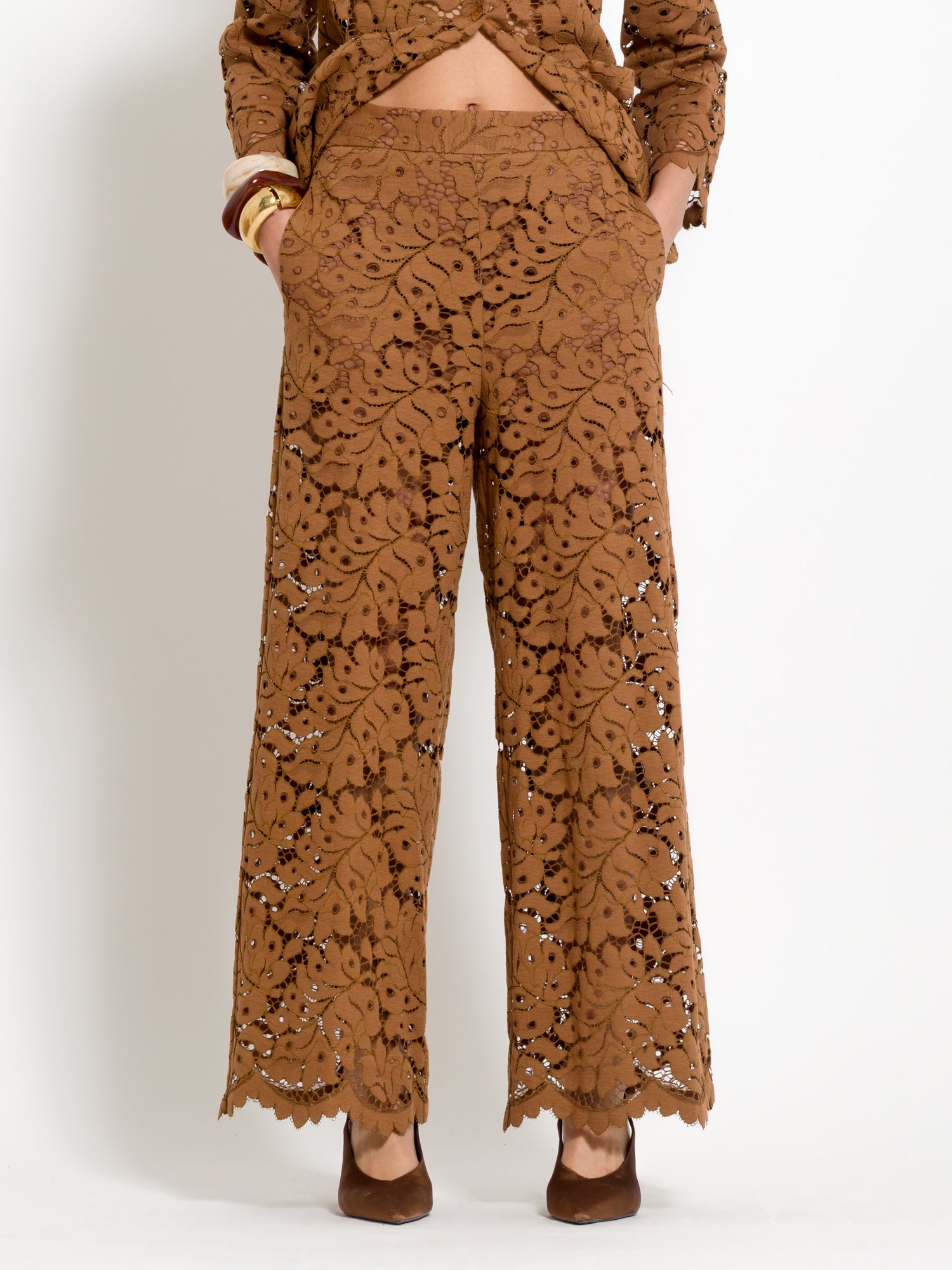 Pantalone vita alta in pizzo - Compagnia Italiana