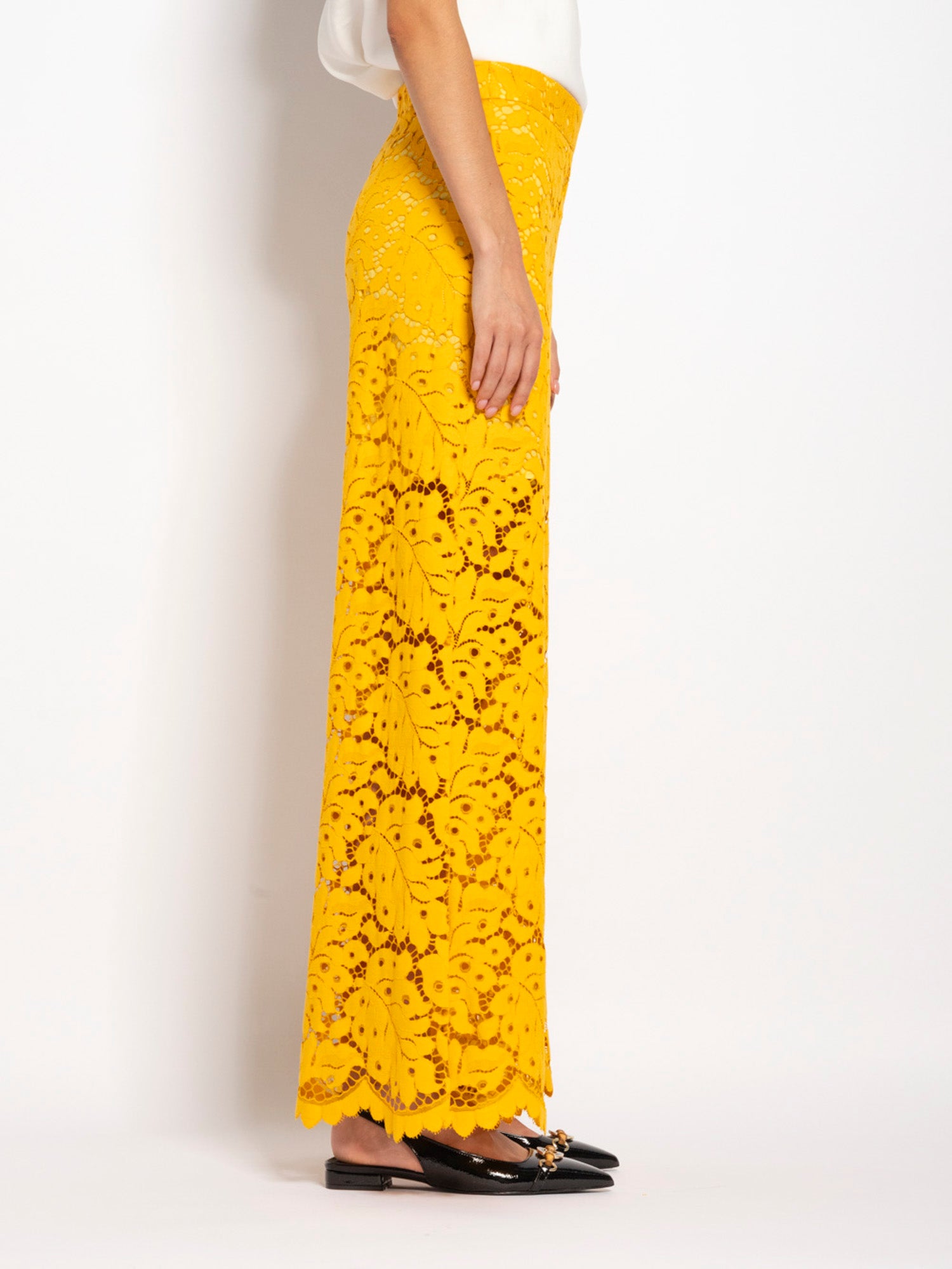 Pantalone vita alta in pizzo - Compagnia Italiana