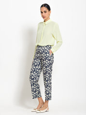 Pantalone a sigaretta stampa margherite - Compagnia Italiana