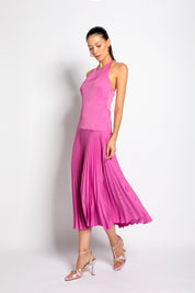 Abito midi con gonna plisse - Compagnia Italiana