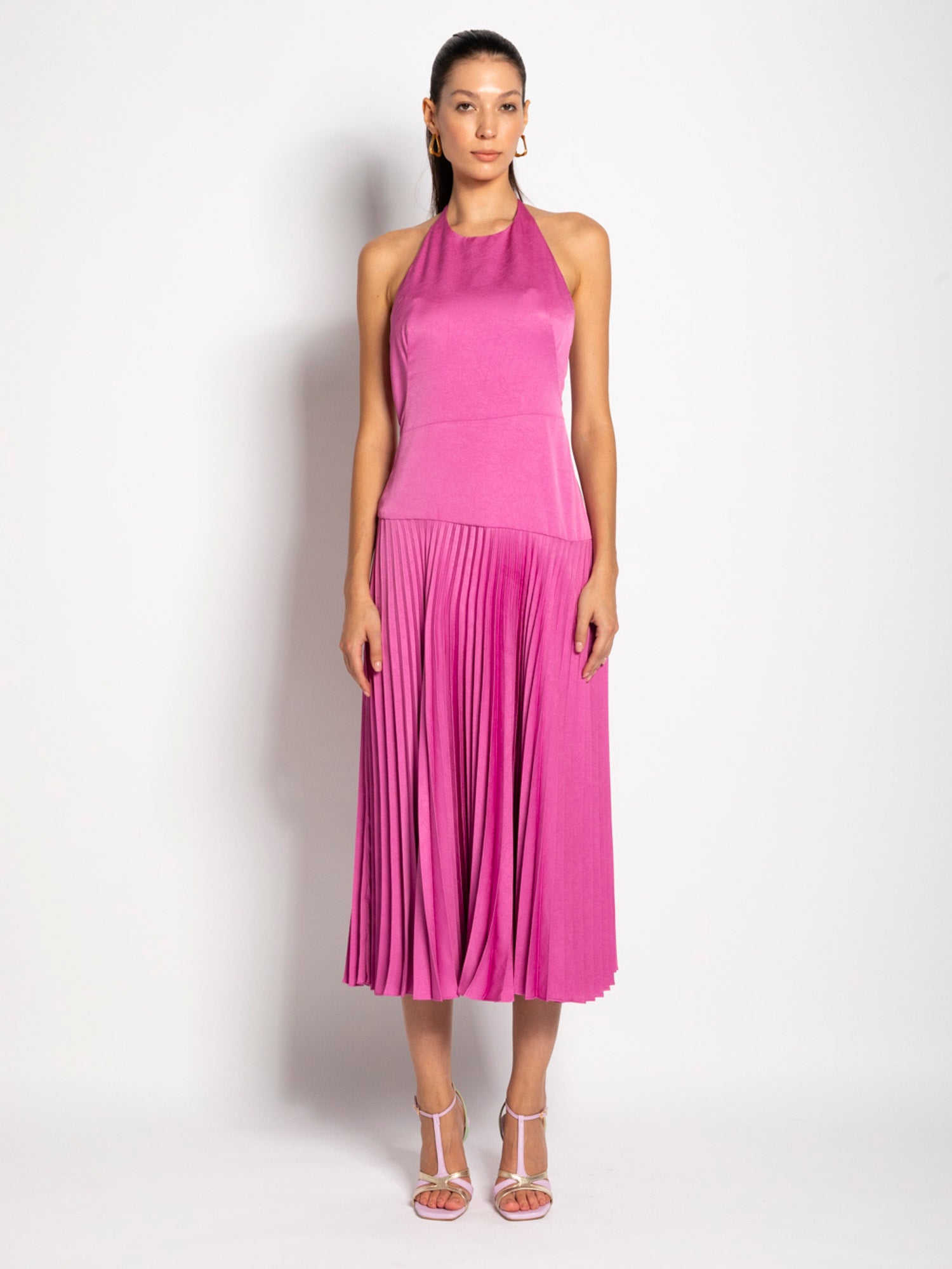 Abito midi con gonna plisse - Compagnia Italiana