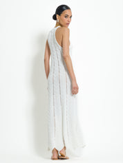 Abito in cotone lungo traforato in maglia - Compagnia Italiana