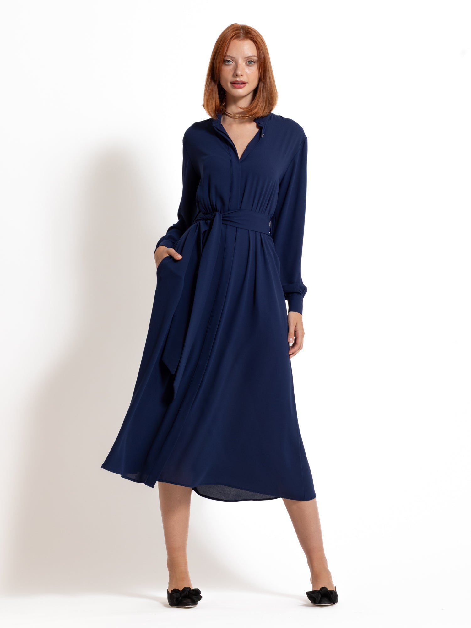 Abito midi con cintura - Compagnia Italiana