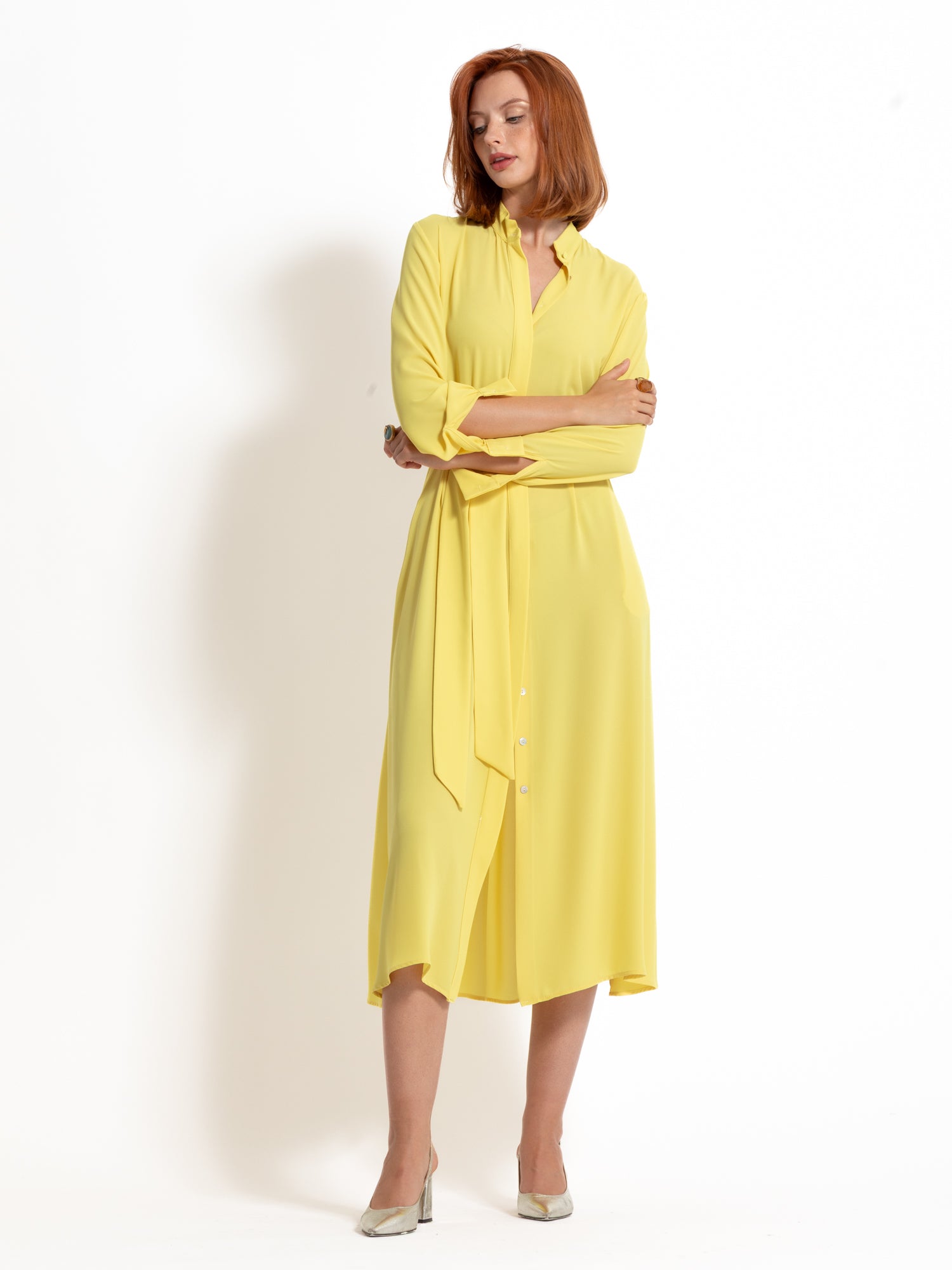 Abito midi con cintura - Compagnia Italiana