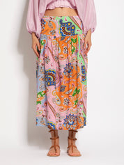 Gonna lunga stampa cachemire - Compagnia Italiana