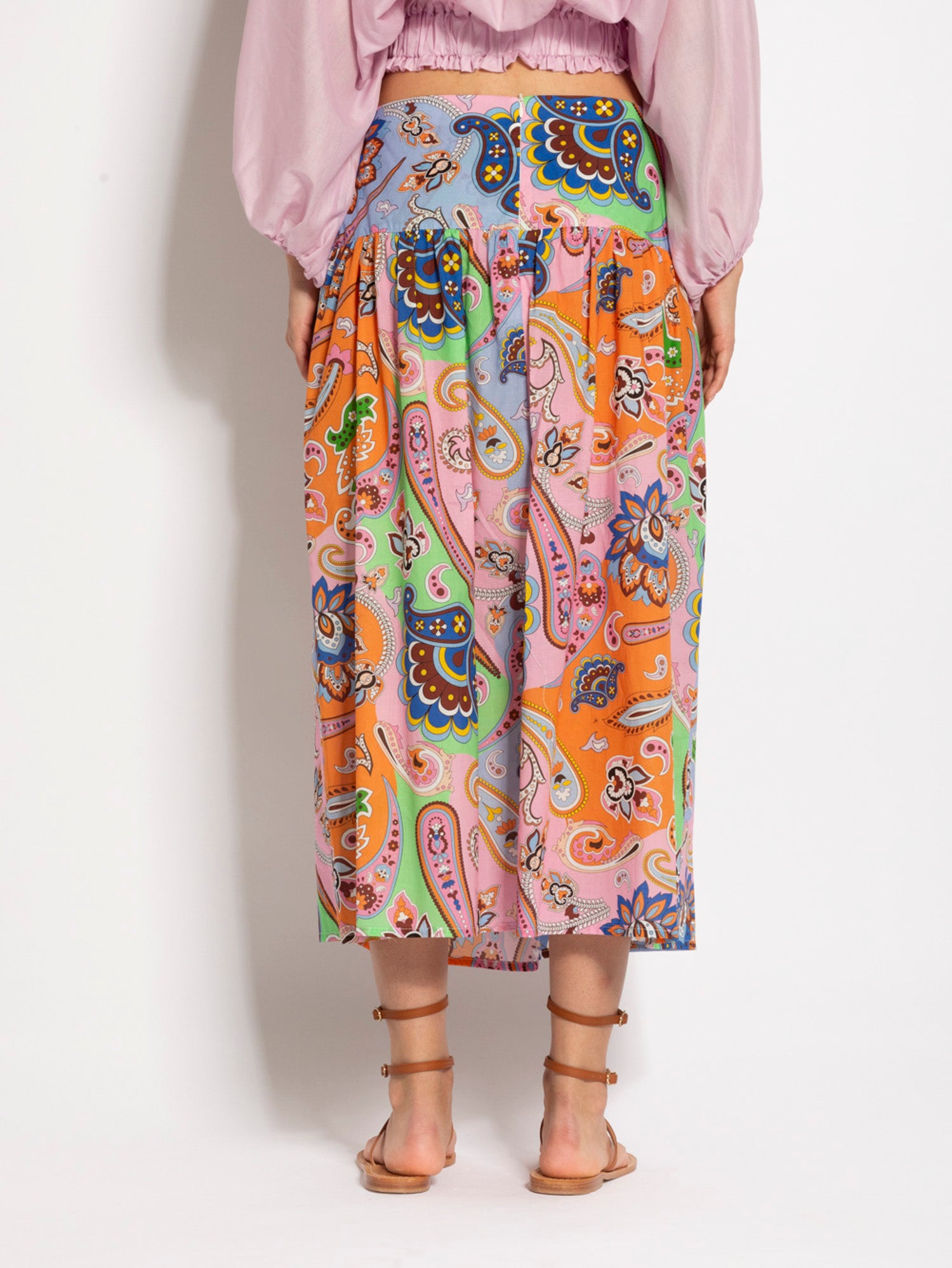 Gonna lunga stampa cachemire - Compagnia Italiana