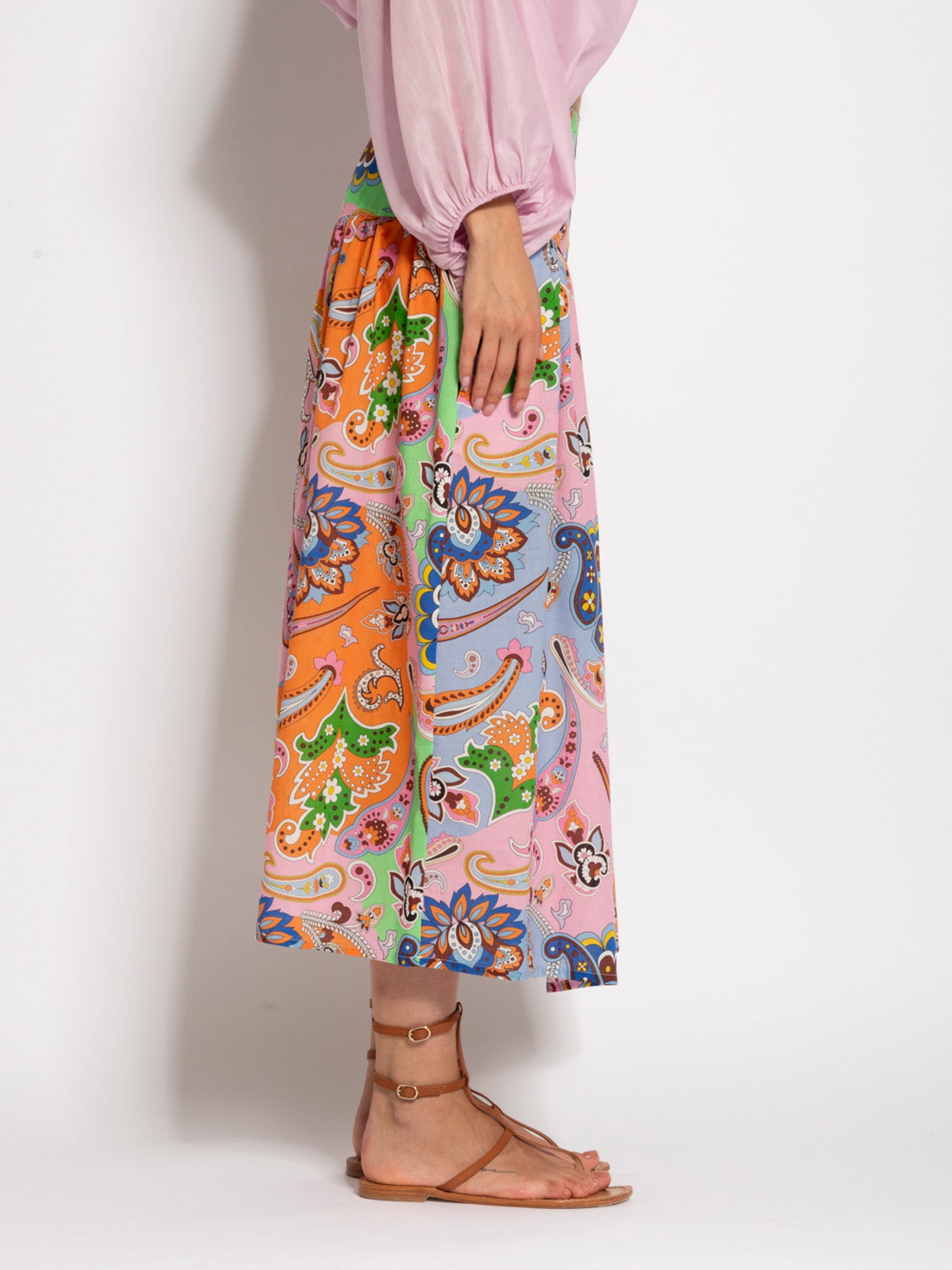 Gonna lunga stampa cachemire - Compagnia Italiana