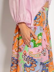 Gonna lunga stampa cachemire - Compagnia Italiana