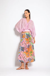 Gonna lunga stampa cachemire - Compagnia Italiana