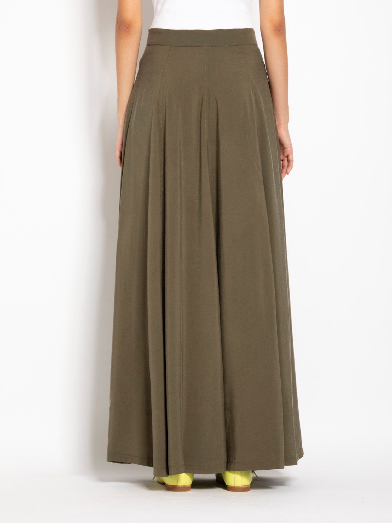 Gonna lunga in tencel con tasche - Compagnia Italiana