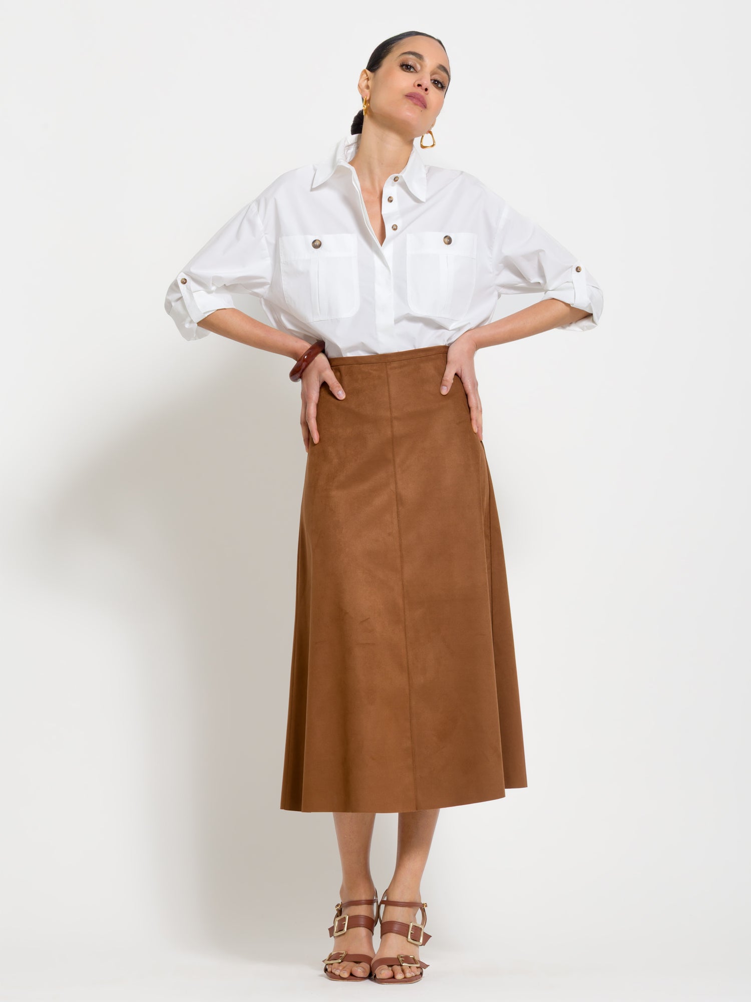 Camicia cropped in cotone - Compagnia Italiana