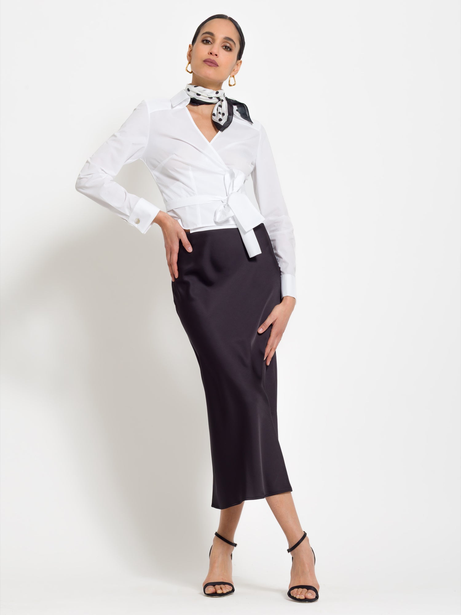 Gonna fluida in envers satin Compagnia Italiana1