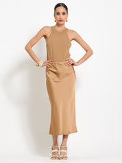 Gonna fluida in envers satin - Compagnia Italiana