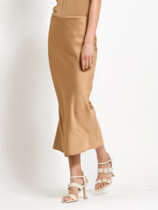 Gonna fluida in envers satin - Compagnia Italiana