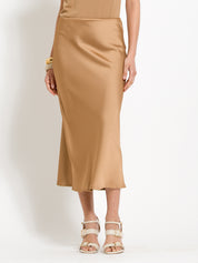 Gonna fluida in envers satin - Compagnia Italiana