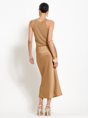 Gonna fluida in envers satin - Compagnia Italiana