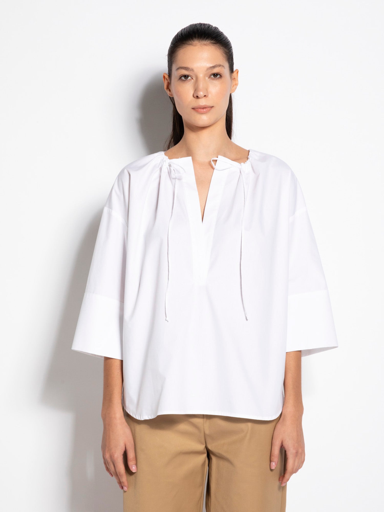 Camicia in cotone con lacci - Compagnia Italiana