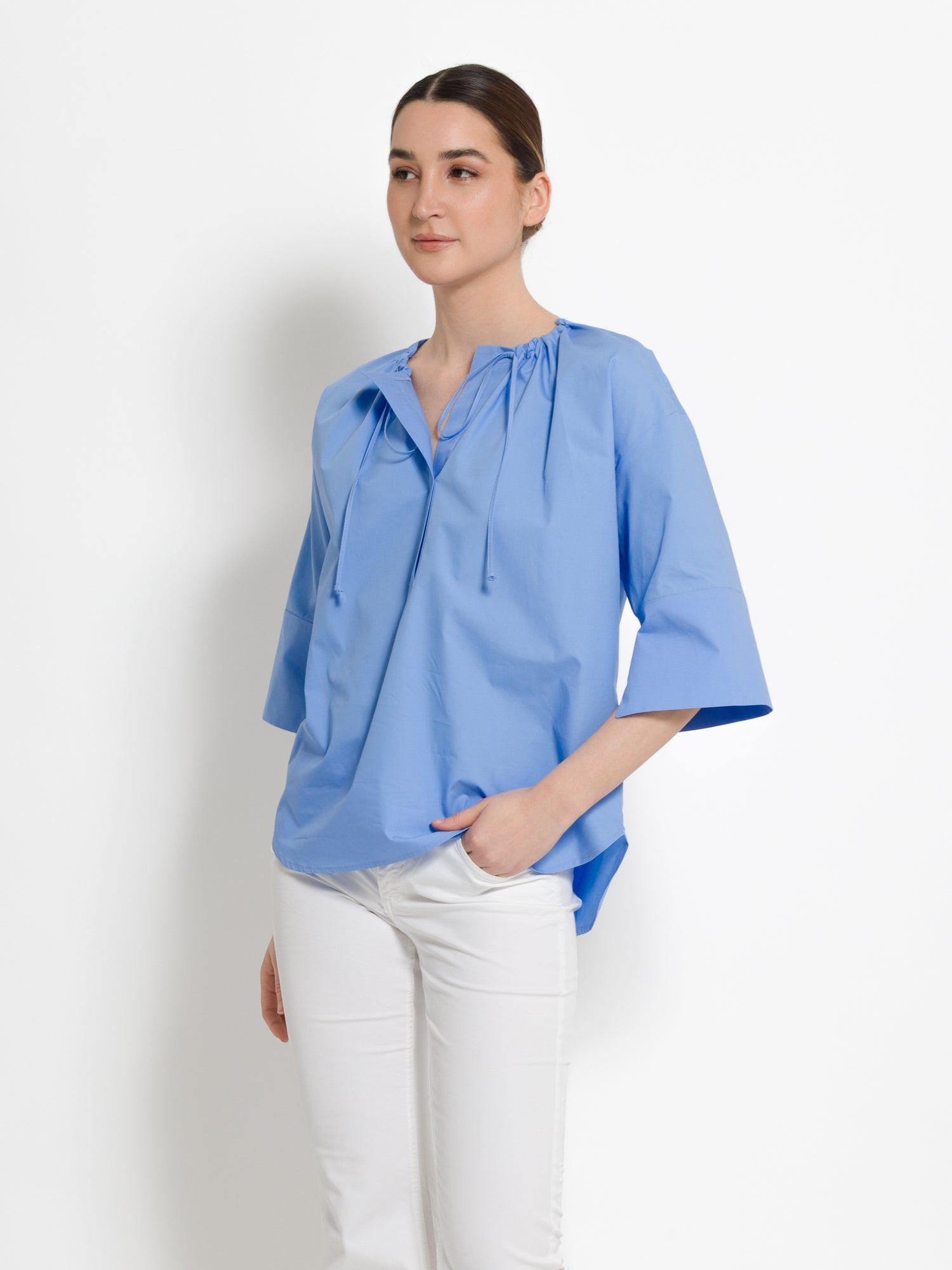 Camicia in cotone con lacci - Compagnia Italiana