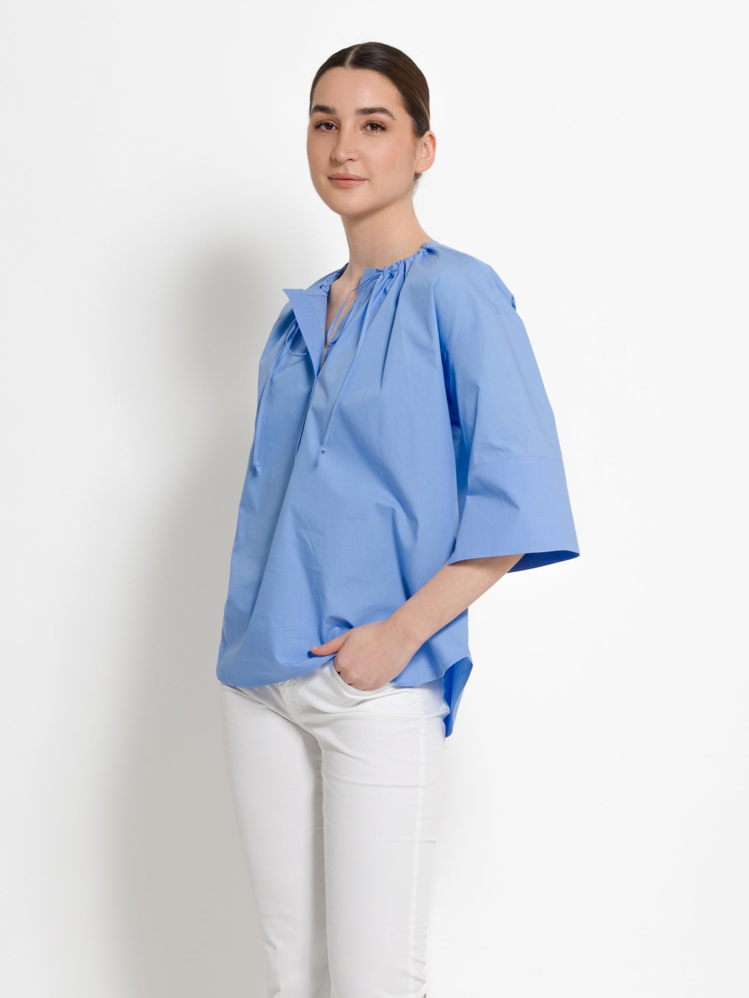 Camicia in cotone con lacci - Compagnia Italiana