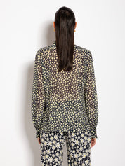 Camicia in georgette stampa micro margherita - Compagnia Italiana