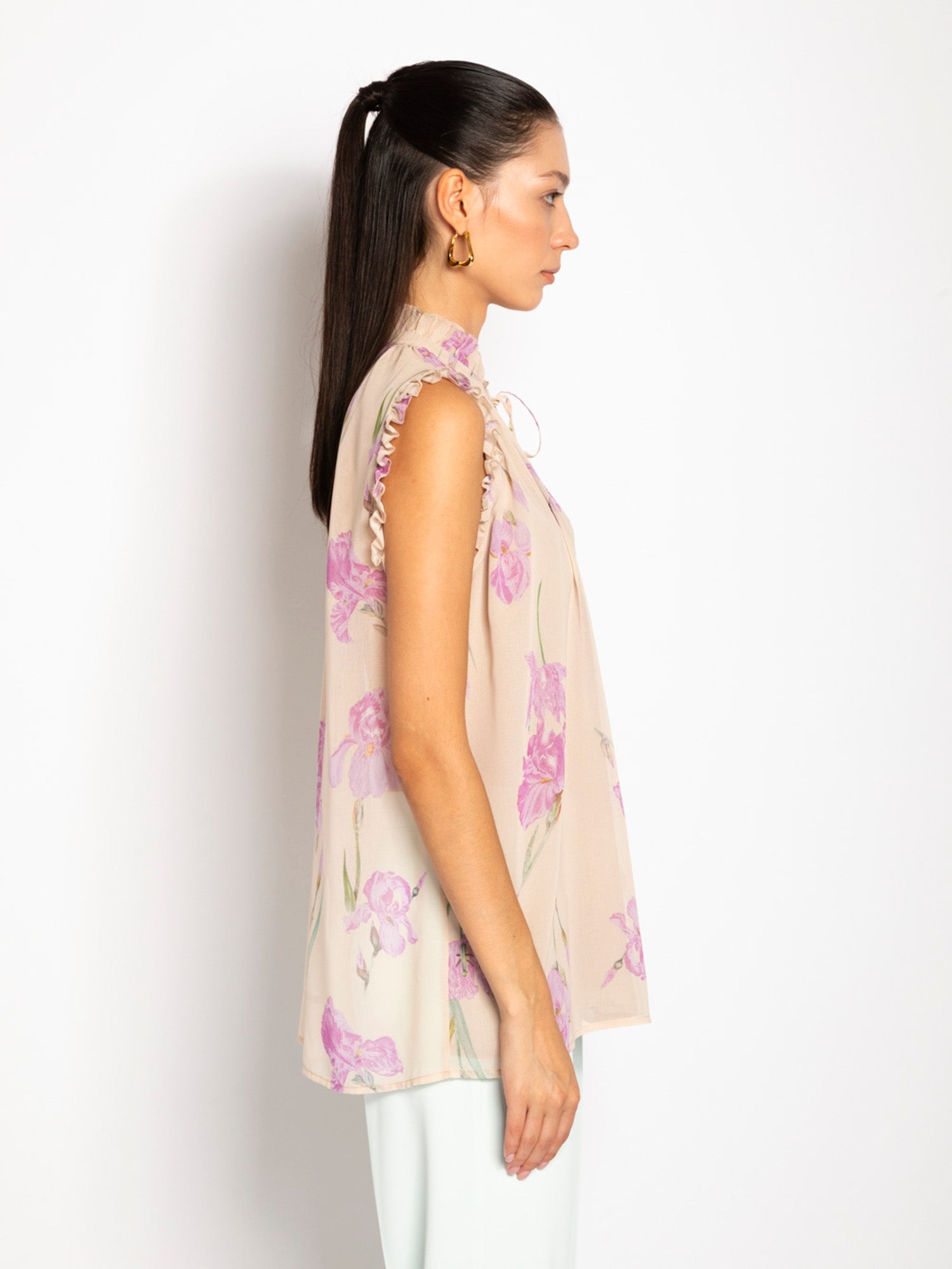 Blusa con stampa orchidea - Compagnia Italiana
