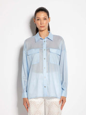 Camicia in mussola di cotone con tasche - Compagnia Italiana