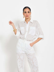 Camicia in mussola di cotone. con tasche - Compagnia Italiana