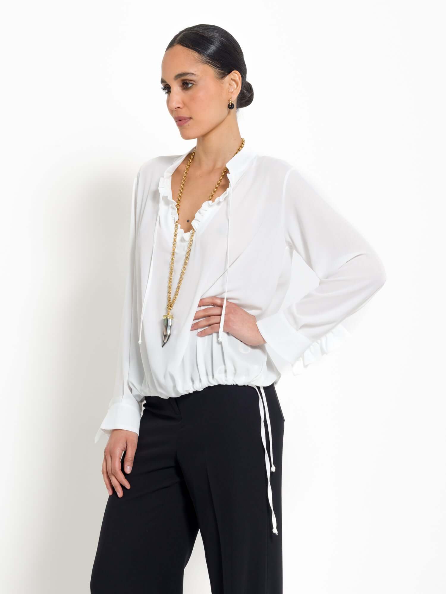 Blusa con rouches - Compagnia Italiana