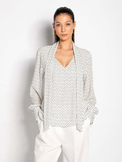 Blusa in georgette con sciarpa - Compagnia Italiana