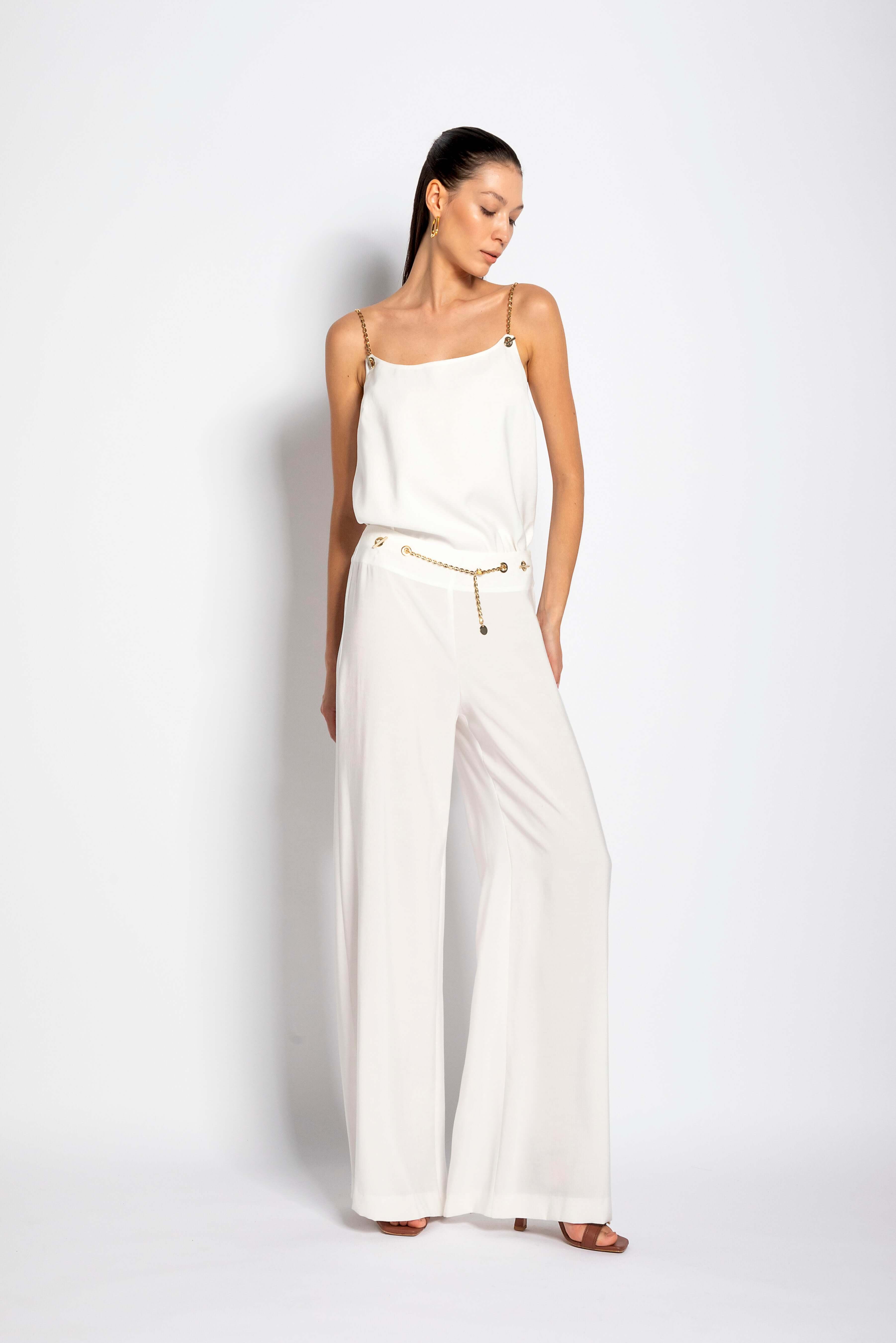 Top con catene in tencel - Compagnia Italiana