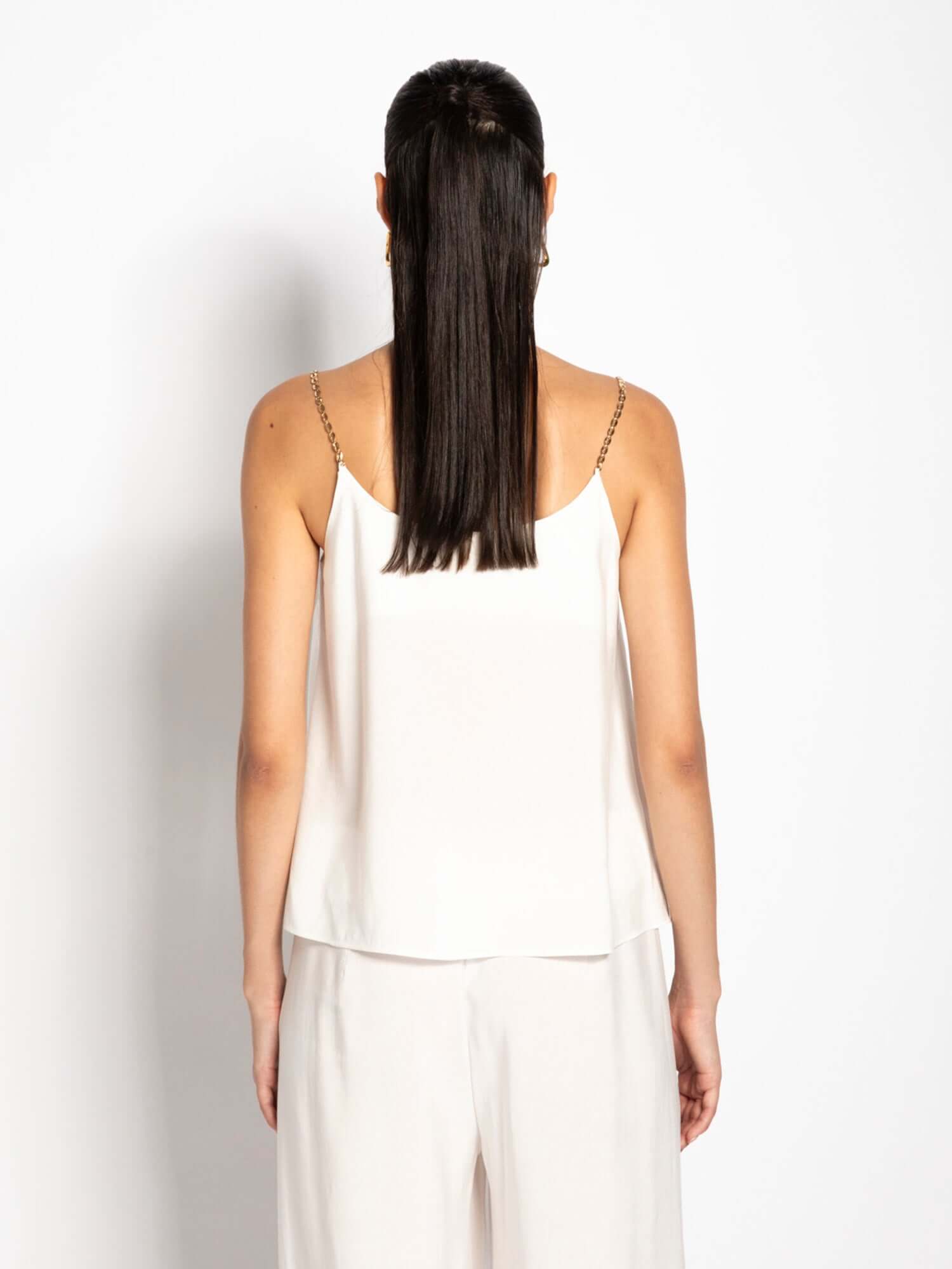 Top con catene in tencel - Compagnia Italiana