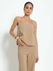 Top con catene in tencel - Compagnia Italiana