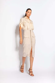 Camicia con tasche in lino - Compagnia Italiana