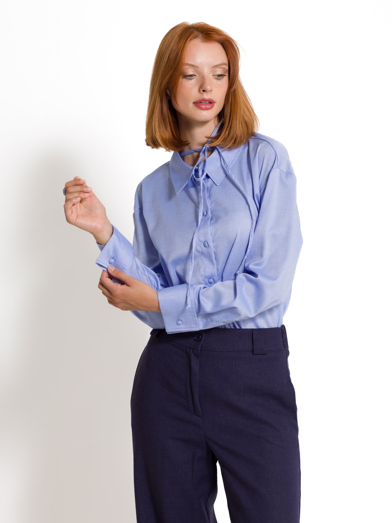 Camicia in cotone con polso gemelli | Uncategorized da donna